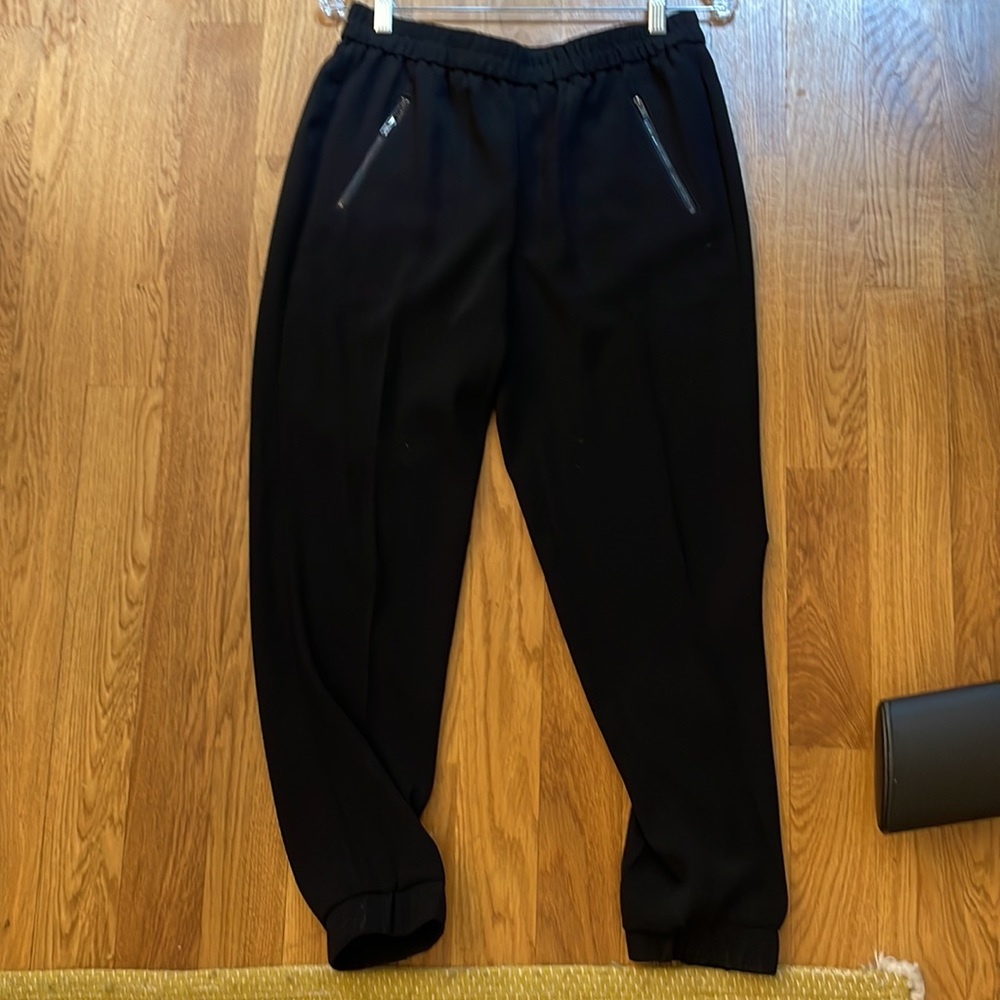 Black Jcrew silk joggers